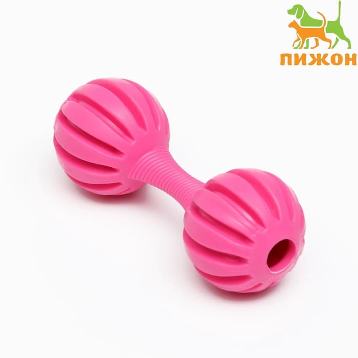 Жевательная игрушка для собак «Силач», 15 см, TPR, розовая