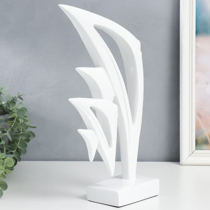 Фигурка полистоун «Две морские рыбки», белый, 7.5×22×35 см