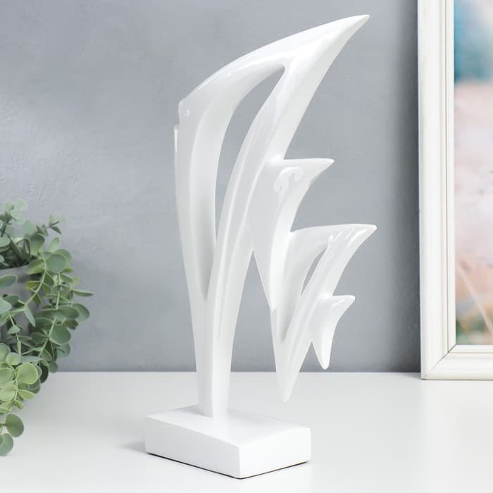 Фигурка полистоун «Две морские рыбки», белый, 7.5×22×35 см