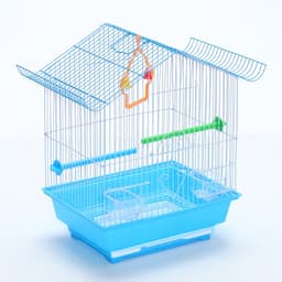 Клетка для птиц Bd-1/1d, 30×23×39 с, укомплектованная, фасовка 12 шт., голубая