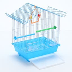 Клетка для птиц Bd-1/1d, 30×23×39 с, укомплектованная, фасовка 12 шт., голубая