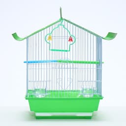 Клетка для птиц Bd-1/1d, 30×23×39 см, укомплектованная, фасовка 12 шт., зелёная