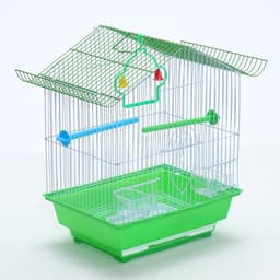 Клетка для птиц Bd-1/1d, 30×23×39 см, укомплектованная, фасовка 12 шт., зелёная