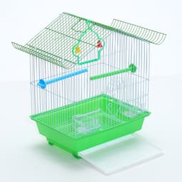 Клетка для птиц Bd-1/1d, 30×23×39 см, укомплектованная, фасовка 12 шт., зелёная