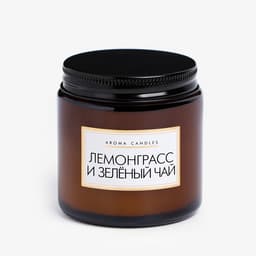 Ароматическая свеча в банке «Лемонграсс и зеленый чай», 6.2×6.2×6.5 см, 9 часов