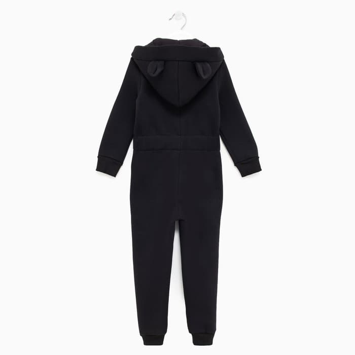Комбинезон детский с начёсом KAFTAN Basic line, размер 26 (80-86 см), чёрный