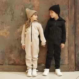 Комбинезон детский с начёсом KAFTAN Basic line, размер 26 (80-86 см), чёрный