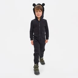 Комбинезон детский с начёсом KAFTAN Basic line, размер 26 (80-86 см), чёрный