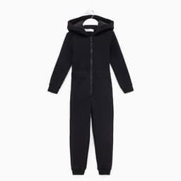 Комбинезон детский с начёсом KAFTAN Basic line, размер 26 (80-86 см), чёрный