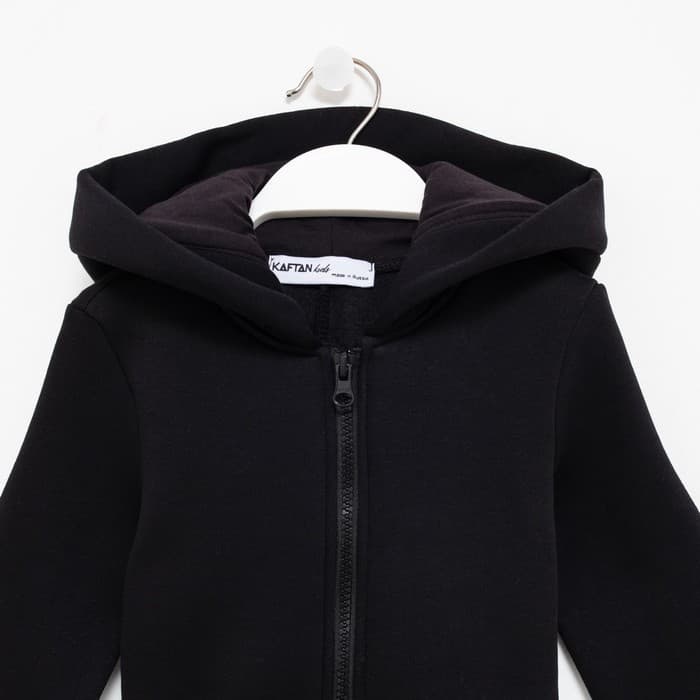 Комбинезон детский с начёсом KAFTAN Basic line, размер 26 (80-86 см), чёрный