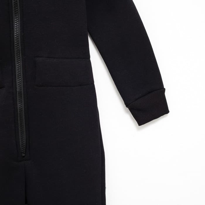 Комбинезон детский с начёсом KAFTAN Basic line, размер 26 (80-86 см), чёрный