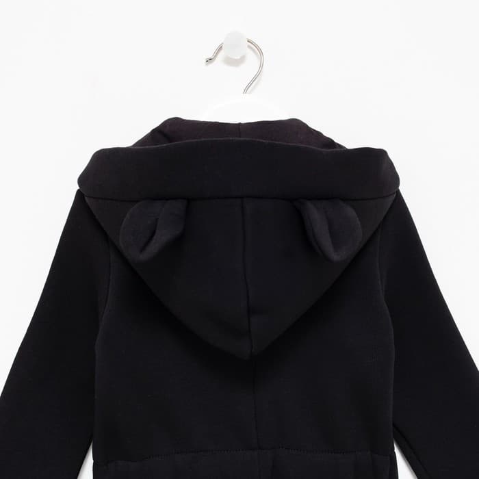 Комбинезон детский с начёсом KAFTAN Basic line, размер 26 (80-86 см), чёрный