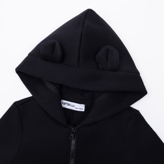 Комбинезон детский с начёсом KAFTAN Basic line, размер 26 (80-86 см), чёрный