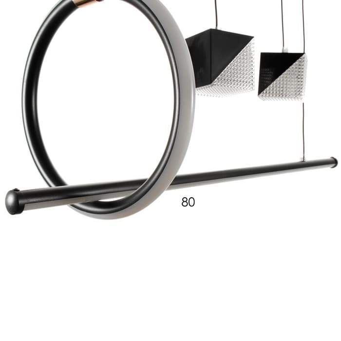 Люстра BayerLux 2676/6 LED 126 Вт 3000-6000К черный 76×27 см