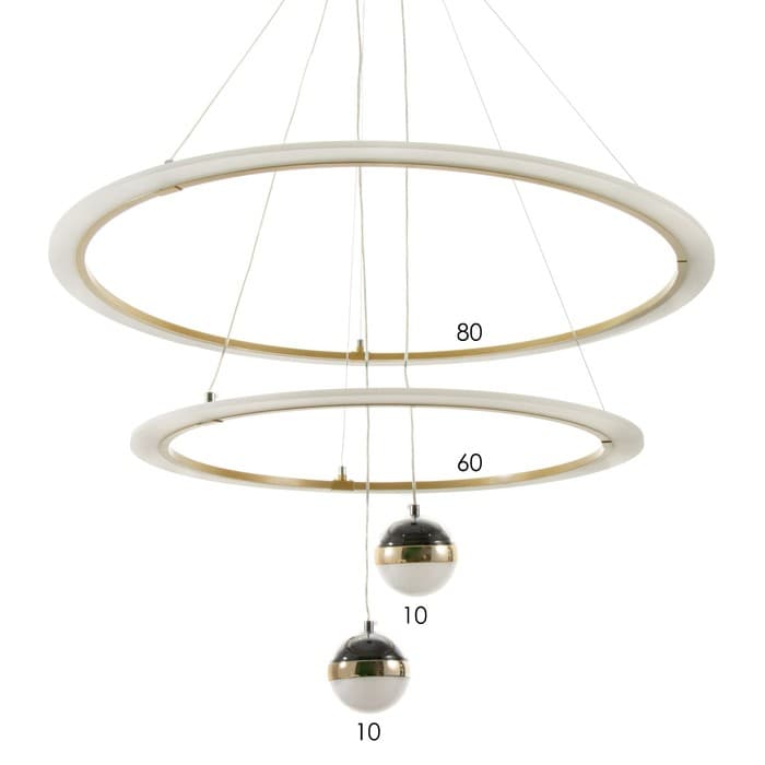 Люстра Новас LED 90 Вт 3000-6000К золото 80×80×100 см BayerLux