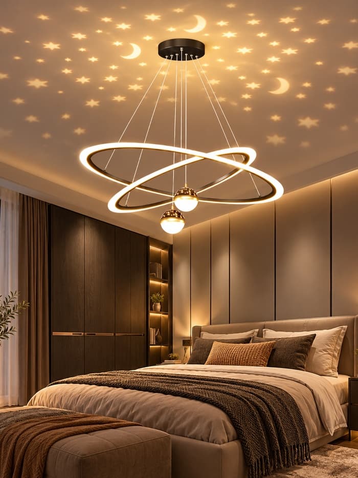 Люстра Новас LED 90 Вт 3000-6000К золото 80×80×100 см BayerLux