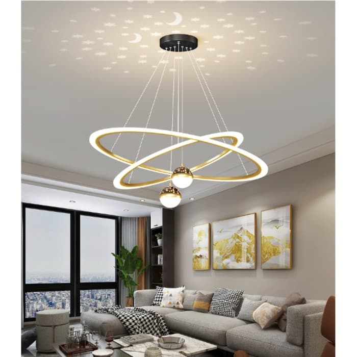 Люстра Новас LED 90 Вт 3000-6000К золото 80×80×100 см BayerLux