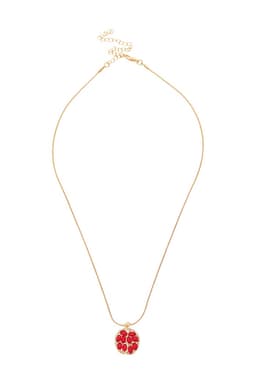 Кулон на цепочке «Гранат», бордовый в золоте, L= 45 см