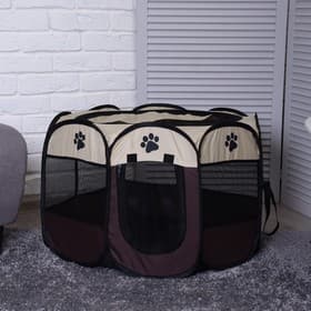 Вольер для животных, тентовый, 68×45 см, 8 стенок, текстиль, пластик, коричневый