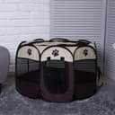 Вольер для животных, тентовый, 68×45 см, 8 стенок, текстиль, пластик, коричневый