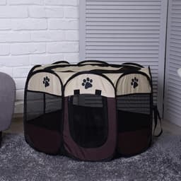 Вольер для животных, тентовый, 68×45 см, 8 стенок, текстиль, пластик, коричневый