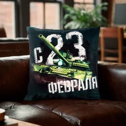 Подушка декоративная «Этель. C 23 февраля», 40×40 см, велюр