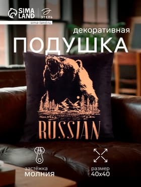 Подушка декоративная «Этель» Russian, 40×40 см, велюр