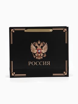 Пакет подарочный, упаковка, «Россия в душе моей», 30×25.5×9 см
