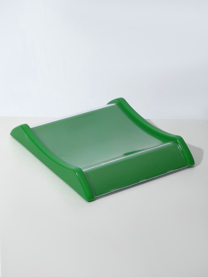 Монетница двухкомпонентная, с местом для рекламной вставки, 19.3×16.3×2.5 см, зелёная