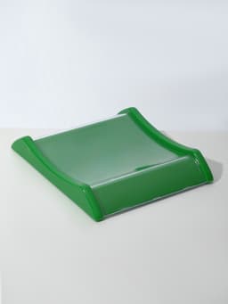 Монетница двухкомпонентная, с местом для рекламной вставки, 19.3×16.3×2.5 см, зелёная