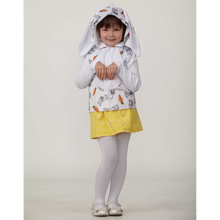 Жилет с капюшоном «Зайка», р.30, рост 116 см