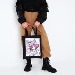 Шопер детский для девочки без застёжки, чёрный