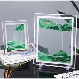 Песочные часы-картина «Кулас», 23×17 см, антистресс, песок зелёный