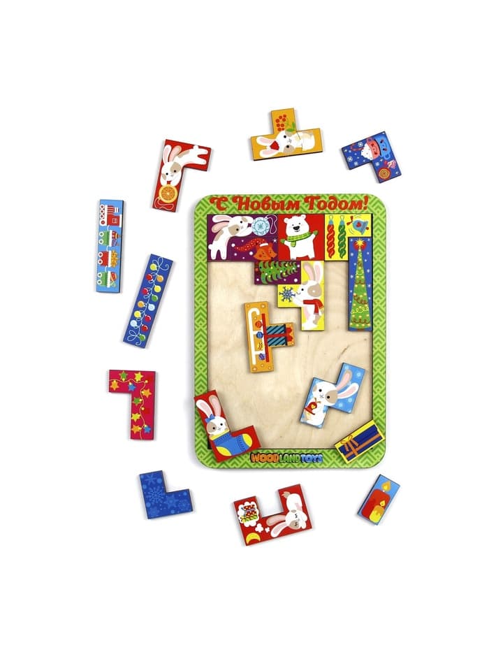 Тетрис WoodLand Toys «С Новым Годом»