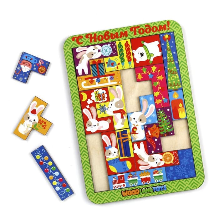 Тетрис WoodLand Toys «С Новым Годом»