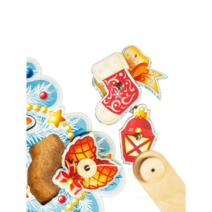 Магнитная рыбалка WoodLand Toys «Ёлочка», 9 фигур, 1 удочка