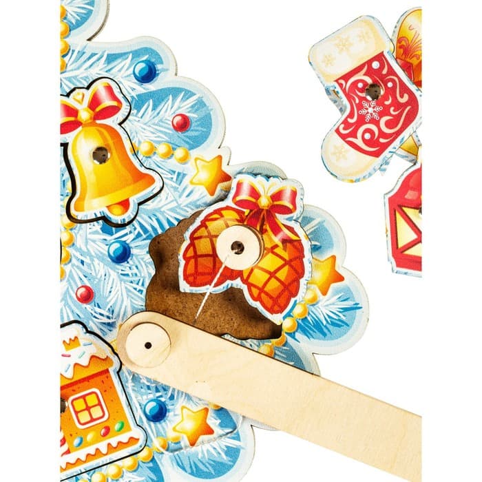 Магнитная рыбалка WoodLand Toys «Ёлочка», 9 фигур, 1 удочка