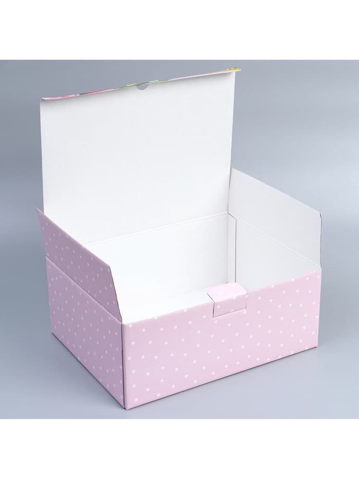 Коробка подарочная сборная, упаковка, «8 марта», 30×23×12 см