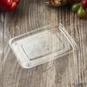 Крышка одноразовая к соуснику с двумя отделениями, пластик, 7.5×5×3 см, прозрачная