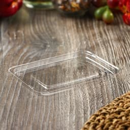 Крышка одноразовая к соуснику с двумя отделениями, пластик, 7.5×5×3 см, прозрачная