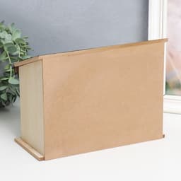 Шкатулка для украшений 2 ящика «Кофейный домик», дерево, 10.5×23.5×18 см