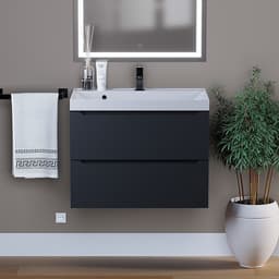 Тумба подвесная Uperwood, под раковину Uperwood Tanos 70, цвет чёрный