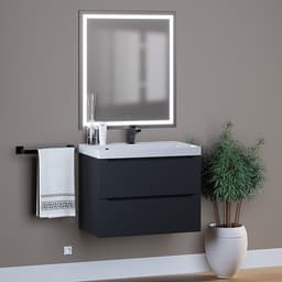 Тумба подвесная Uperwood, под раковину Uperwood Tanos 70, цвет чёрный