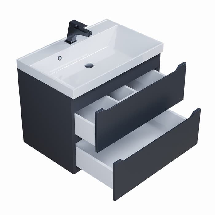 Тумба подвесная Uperwood, под раковину Uperwood Tanos 70, цвет чёрный