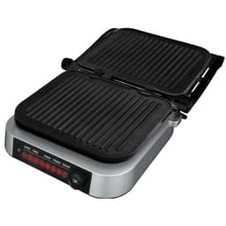 Гриль Pioneer GR1020E, 2100 Вт, антипригарное покрытие, чёрно-серебристый