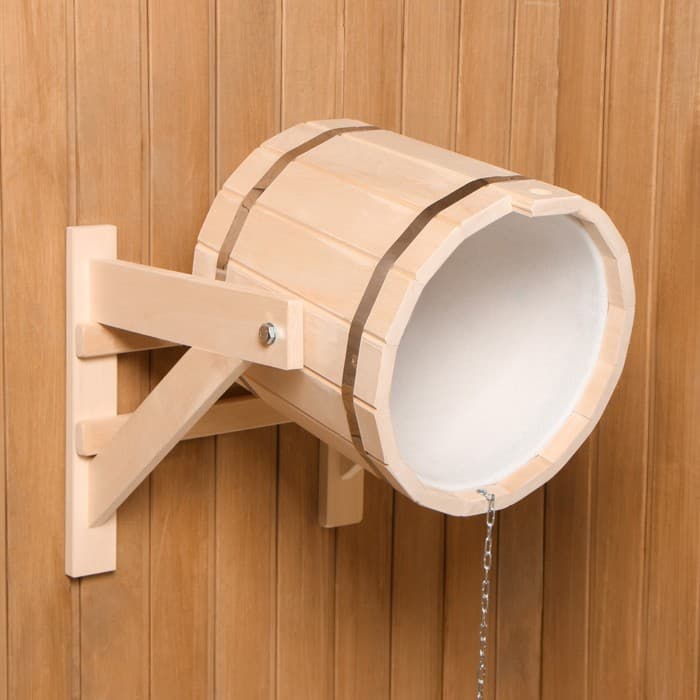 Обливное устройство для бани «Русская забава», 15 л, липа, пластиковая вставка, «Добропаровъ»