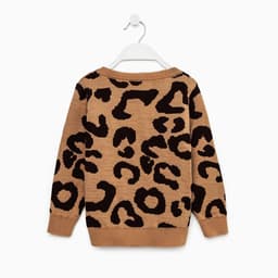 Джемпер для девочки леопардовый KAFTAN, коричневый, размер 30 (98-104 см)