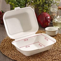 Ланч - бокс для бенто-торта и бургера, 19×15×7 см, полистирол, белый