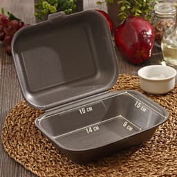 Ланч - бокс для бенто-торта и бургера, 19×15×7 см, полистирол, чёрный