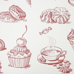 Скатерть на стол «Сладости», рулон 3 шт., без основы, одноразовая, двухсторонняя, 110×180 см